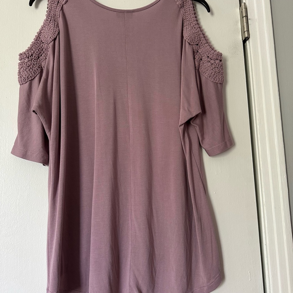 Rue21 Women's Cold Shoulder Top - Purple - Picture 2 of 3